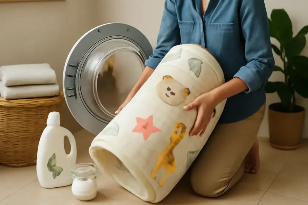 Tappetini per bambini: come lavarli in modo ecologico senza rovinarli