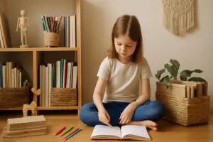 Come tenere in ordine libri e materiali creativi nella cameretta? Il metodo naturale che stimola la fantasia senza caos