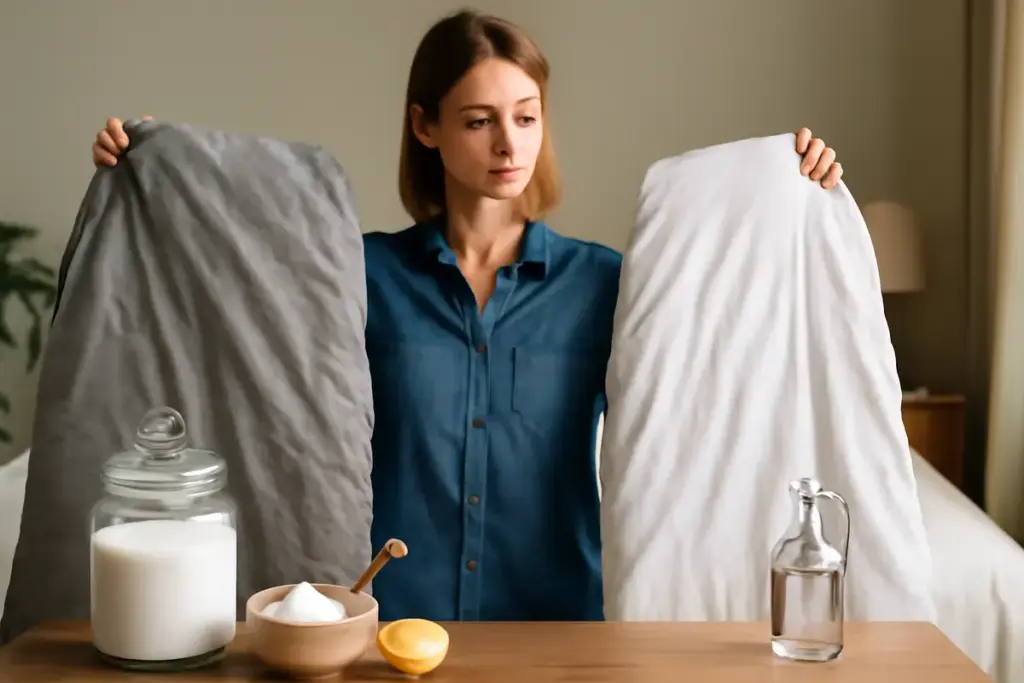 Copripiumino ingrigito dopo tanti lavaggi? Metodo naturale per farlo tornare come nuovo senza rischi