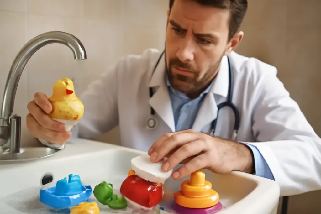 Giocattoli di plastica: lavarli solo con acqua basta? Ecco cosa raccomandano i pediatri