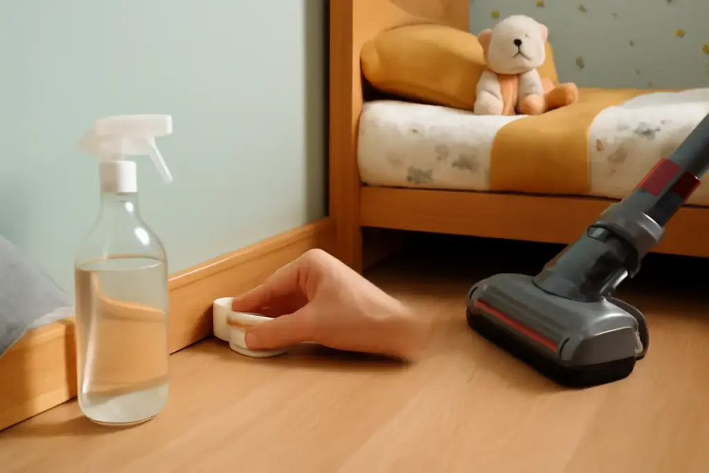 Come prevenire la polvere dai battiscopa nella cameretta: tecnica naturale che riduce il bisogno di passare spesso l’aspirapolvere