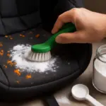 In che modo il bicarbonato rimuove le tracce di cibo incrostate dal seggiolino auto? Test pratico e facile da seguire
