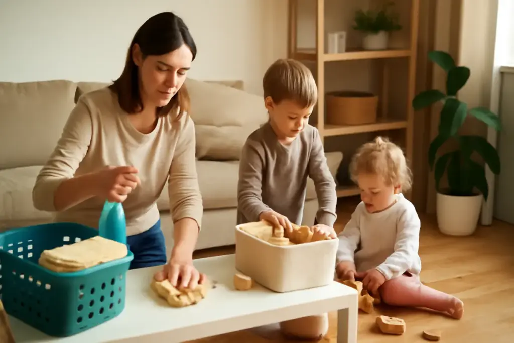 Come conciliare pulizia domestica e organizzazione con bambini piccoli? Consigli pratici che liberano tempo ogni giorno