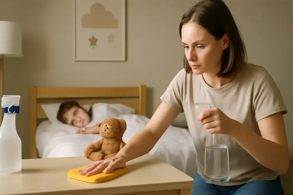 I benefici della pulizia con aceto sulle superfici accanto al letto dei piccoli: ciò che i detergenti comuni non riescono a fare