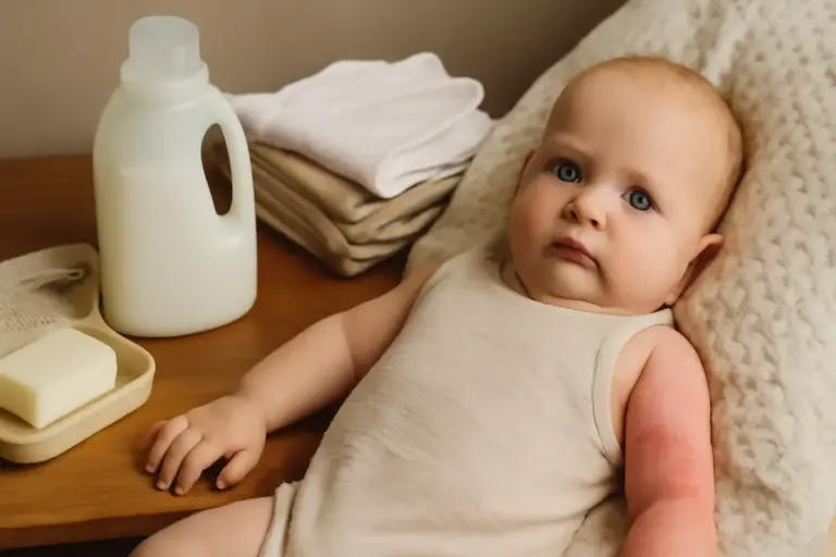 Sapone naturale o detersivo ecologico per i tessili dei bimbi? Cosa cambia davvero sulla pelle
