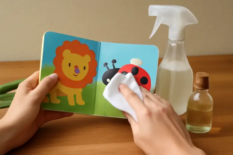 Come si possono pulire i libri cartonati dei bambini senza rovinare le immagini? Alternativa naturale che conserva i colori