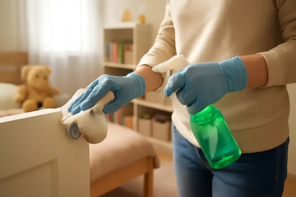 Disinfezione naturale delle maniglie delle porte nella cameretta: il gesto in più che riduce la trasmissione di germi