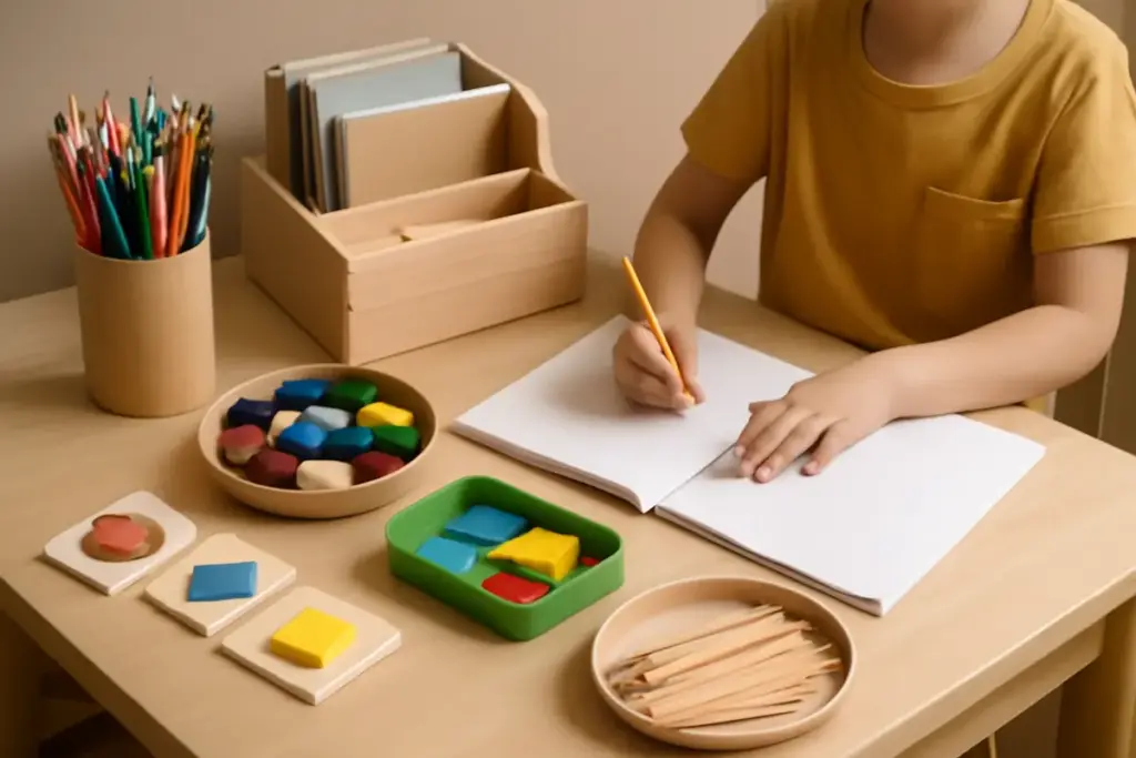 Organizzare il tavolo per le attività dei bimbi: dettagli spesso ignorati che migliorano ordine e concentrazione