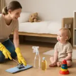 Come pulire il pavimento della cameretta con prodotti naturali evitando residui nocivi: risultati migliori per chi ha bambini piccoli